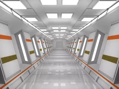 Sci Fi Corridor 3D model 53