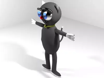 Cartoon Animal Cat 3D model