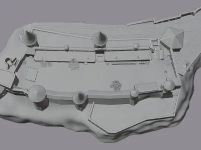 Kamianets Podilskiy Fortress printable high-poly  3d model  3D print model