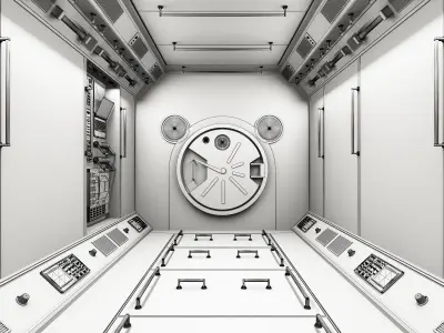 space station astronaut  shuttle 3D model