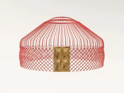 Kyrgyz yurt 3D model
