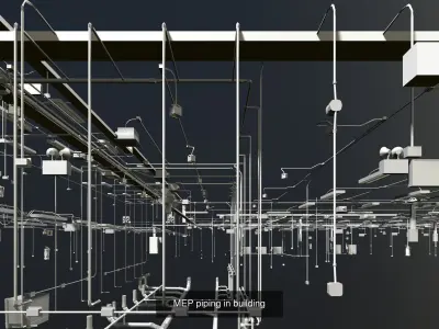 Building system and piping 3D Model Pack