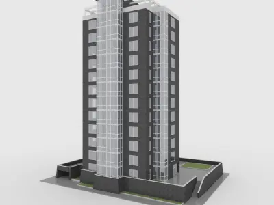 Tower 4 Low-poly 3D model