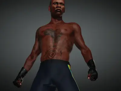 Israel Adesanya UFC 3D Model Low-poly 3D model