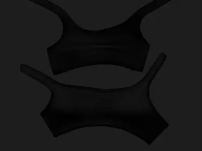 Off Shoulder Crop Top Low-poly 3D model