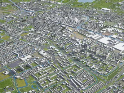 Delft - 3D City Model Low-poly 3D model