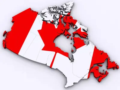 Map of Canada 3D model