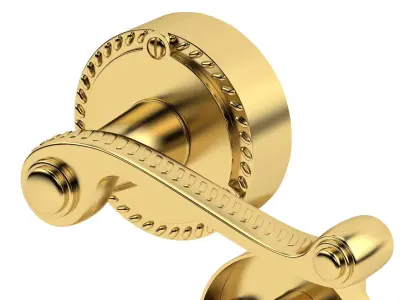 Carlisle Brass Georgian Door Handle Brass 3D model