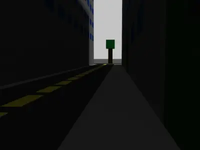 Mini city Low-poly 3D model