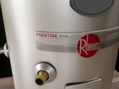 Water Heater Rheem 80gal Proterra Hybrid-Animated Fan Low-poly 3D model
