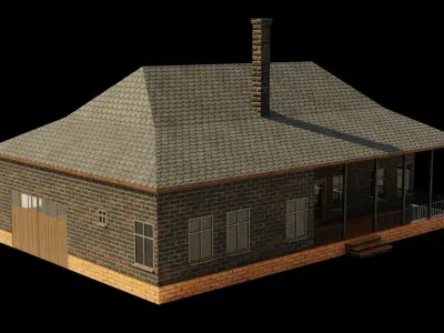 American House 6 Low-poly 3D model
