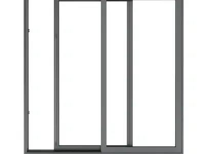 Window aluminium sliding patio door 3D model