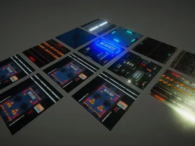 PBR Sci-Fi Game Kit Low-poly 3D model