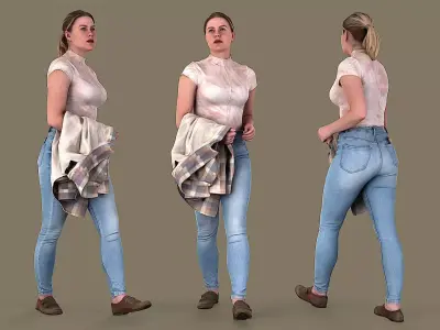 StrideInStyle Young Woman Walking 3D model