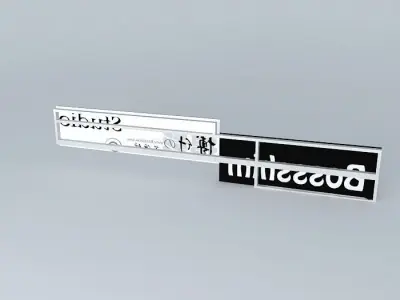 Signboard bus station sign in japan Free 3D model