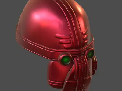 Gas mask helmet 3d model scifi Low-poly  Low-poly 3D model 371