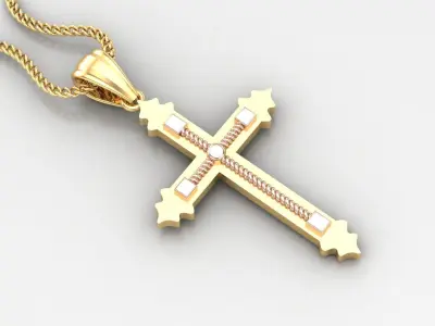 Cross Light Gold 4CP083 3DM STL 3D model