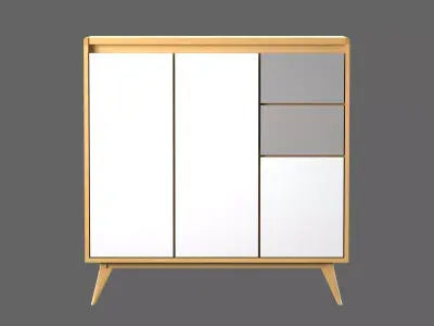 Alta Tall Sideboard Free 3D model