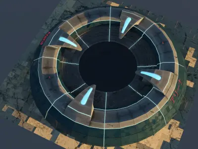 Amphitheater with bonus props 3D model