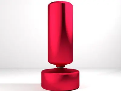 Martial-Art Training Equipment - Standing Kicking Bag 3D model