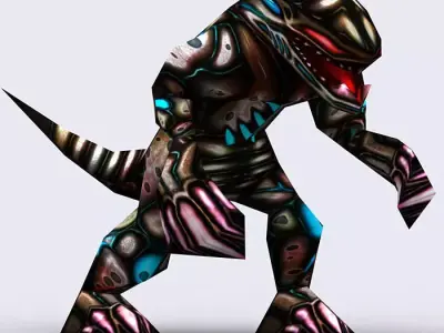 3DRT - Warbeast Monster - Lizzard Low-poly 3D model