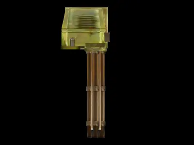 Mechanical-ship world of warcraft grenade launcher 3D model