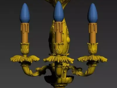 vintage wall lamp 5 3D model