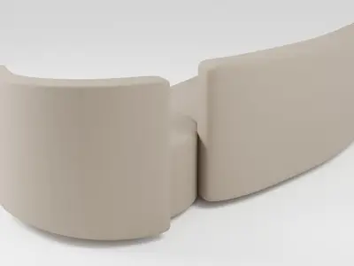 Designer sofa in Scandinavian style 3D model