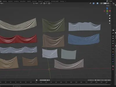 Wall Hanging 3D Banner Low-poly 3D model