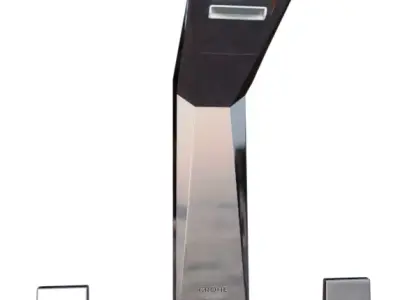 Grohe Product-faucet-Three-hole basin mixer Low-poly 3D model
