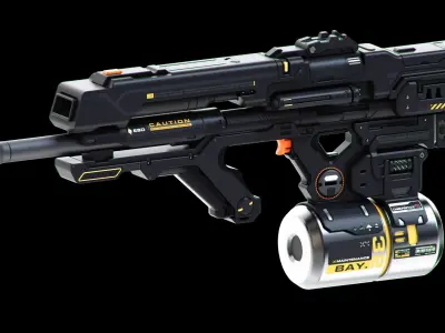 Sci-Fi Rifles Set Kitbash  3D model