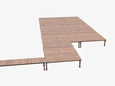 Wharf 01 Low-poly 3D model