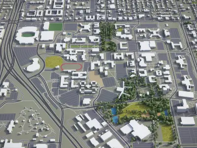 Lubbock  Low-poly 3D model