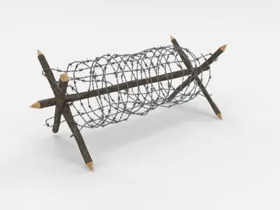 Barb Wire Obstacle 3D model
