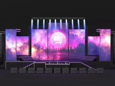 Concert Stage 10 3D model purchase