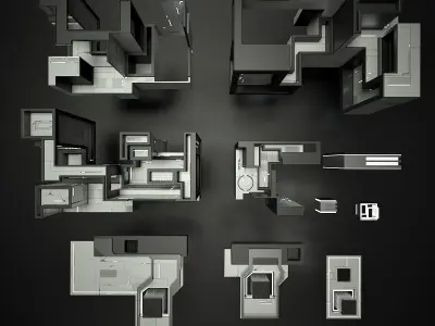 Tech boxes-TB1 kit Low-poly 3D model