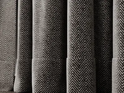 Curtains 6 herringbone 3D model