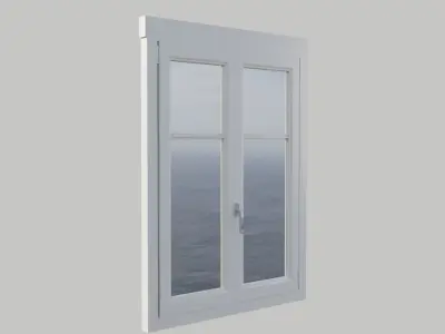 Classic Window Low-poly 3D model