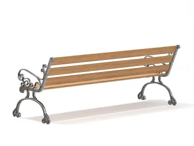 Garden Bench 3D Model 3D model