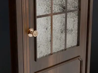 Realistic Wooden Door Bundle - Door Collection Pack 3D model