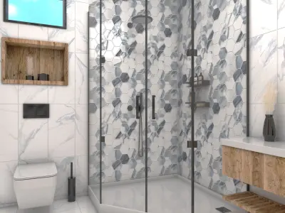 Bathroom Interior for 3ds Max and V-ray Renderer 3D model
