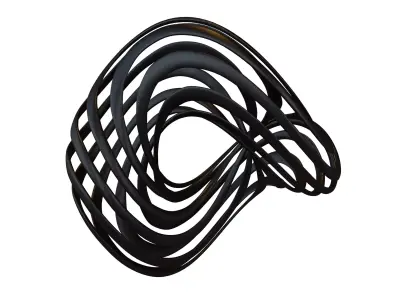 Abstract Ring Sphere v1 003 Low-poly 3D model