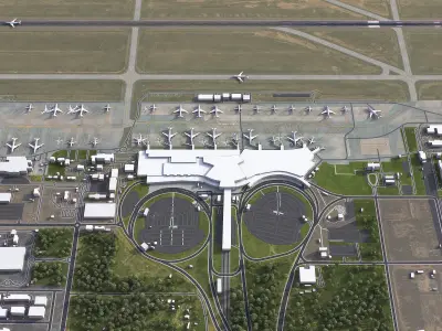 Casablanca - 3D Airport Model Low-poly 3D model