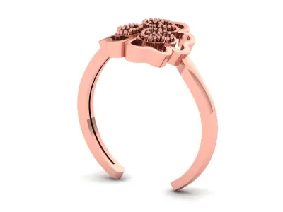Solitaire Wedding Engagement Women Adjustable  Rings 3D print model get