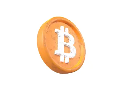 Cartoon Bitcoin v1 006 Low-poly 3D model