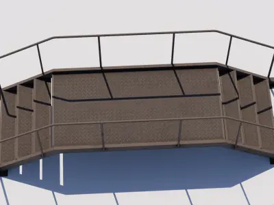 Rooftop Stairs 08 Low-poly 3D model