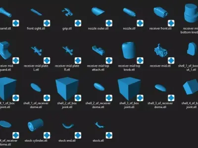 HB-9 Blaster Rifle 3D Game Model 3D model