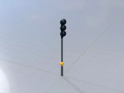Spherical stylized traffic light design 1 3D model