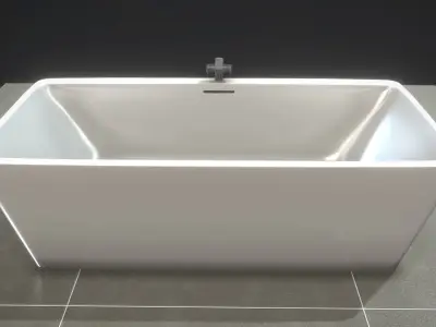 Modern Bathtub Low-poly 3D model