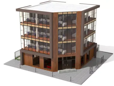 Office Building Low-poly 3D model